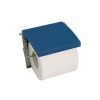 MSV Porte Rouleau Papier WC Mural MDF & Inox Bleu Foncé - Élégant et Robuste pour Salle de Bain