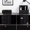 Rössler S.O.H.O. Porte-revues A4 avec poignée Noir - Organisation Élégante pour Bureau et Maison