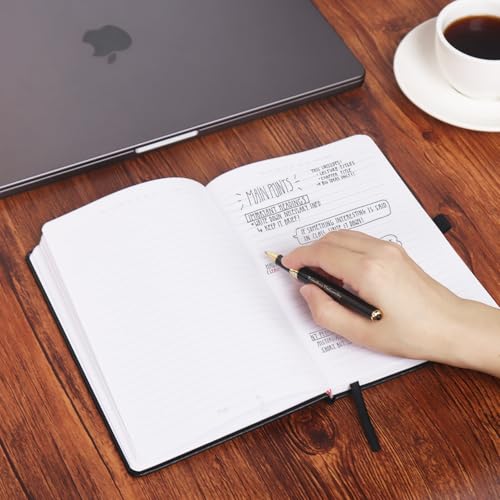 Carnet de Notes A5 Ligné Cuir Rigide - Agenda Polyvalent pour Travail, Études et Organisation