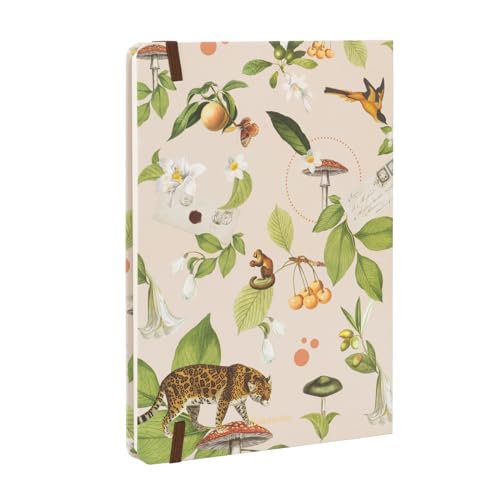 Kokonote Carnet de Notes A5 Jungle Bliss - Bullet Journal, Cahier à Pages Pointillées et Reliure Cousue
