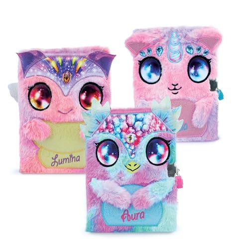 Nebulous Stars Stella - Journal Intime Peluche Rose/Lilas avec Cadenas Cœur, Licorne Adorable