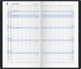 BRUNNEN Agenda de poche 750 2026, format A6, couverture plastique bleue