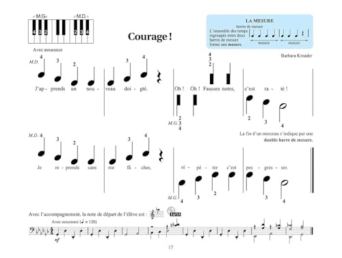 Leçons de Piano Hal Leonard Volume 1 : Méthode Progressive pour Débutants | Recueil de Partitions et Chansons | Livre de Cours Français