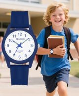 Montre enfant étanche 50M, idéale pour apprendre l'heure, pour garçons et filles de 4 à 12 ans