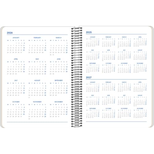 Q Kalon Agenda 2026 A5 : 1 Jour par Page, Multilingue (FR, ANG, ESP, ALL), Reliure Anneaux, Design Protecteur