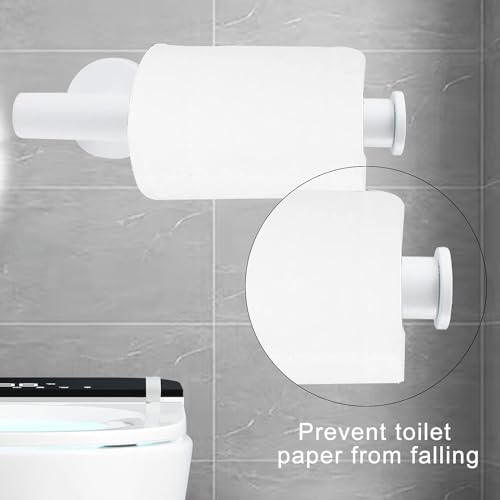YUET Porte-Rouleau Papier Toilette Mural Rond Acier Inoxydable SUS 304 - Blanc