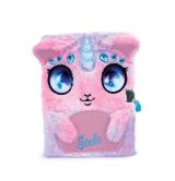 Nebulous Stars Stella - Journal Intime Peluche Rose/Lilas avec Cadenas Cœur, Licorne Adorable