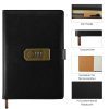 Journal Intime à Serrure Vintage A5 en Cuir PU - 200 Pages 100gsm avec Code de Sécurité - Cadeau Idéal