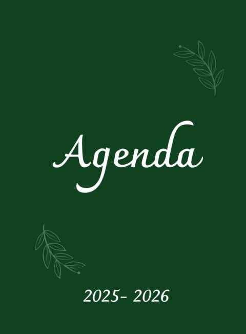 Agenda Scolaire 2025-2026 Édition Verte : Organisation et Bien-être Émotionnel pour Adolescents