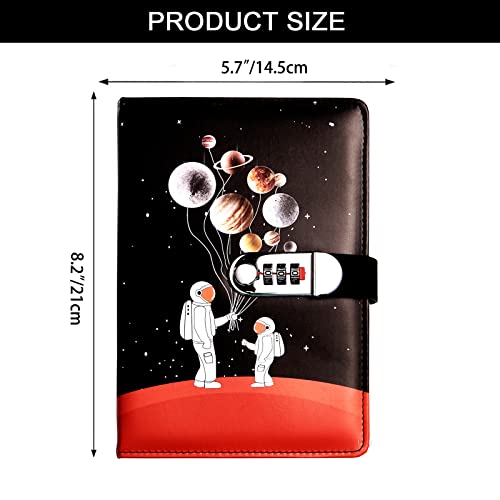 Carnet Journal Intime A5 en Cuir PU avec Serrure à Combinaison - Idéal pour Étudiants et Cadeau Anniversaire