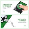 Journal Intime à Paillettes Réversibles avec Cadenas - Motif Football - Idéal pour Enfants et Adolescents
