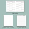 POPRUN Agenda 2025-2026 Semainier Vertical 26.5 x 21.5 cm, 17 Mois, Couverture Rigide, Vert Minuit