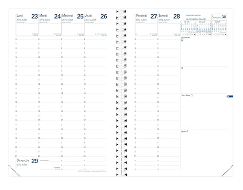 Agenda Quo Vadis Ministre S 2025-2026 : Organisation Scolare Hebdomadaire Noir Impala 16x24 cm