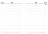 Agenda Letts of London Standard A4 2025, 2 pages par jour, Rouge/Noir