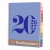 Rileys Agenda 2026-2027 : Planificateur Journalier, Hebdomadaire et Mensuel - Format 20x15 cm, Bleu Typographique - Organisation Optimale pour l'Année Scolaire et Professionnelle