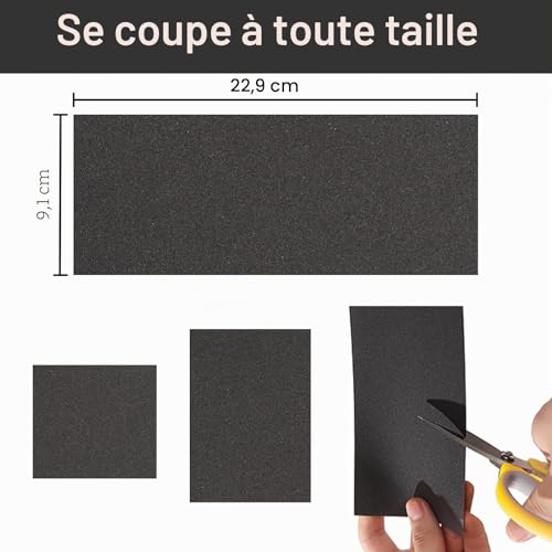 STEBRUAM Papier de Verre Abrasif - Lot de 42 Feuilles pour Polissage Bois, Métal, Voiture - Grains de 120 à 3000
