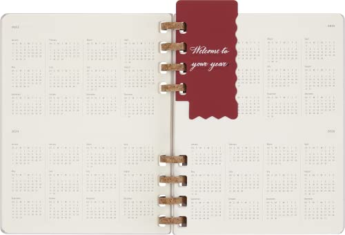 Moleskine Agenda Non Daté Spirale XL Crush Grape - 12 Mois, Couverture Rigide