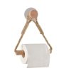 Porte-Papier Toilette Rustique en Corde de Bois - Style Bohème pour Salle de Bain et Cuisine