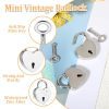 JJUNW Lot de 2 Mini Cadenas Vintage en Forme de Cœur avec Clé - Argenté