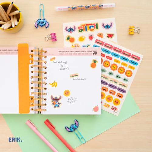 Agenda Scolaire Journalier 2025-2026 Stitch - Organisation et Style pour Élèves