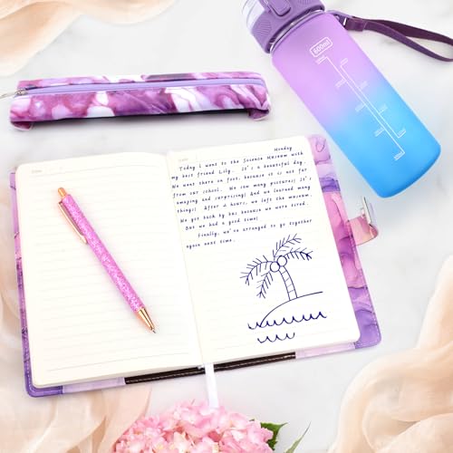 Journal Intime à Code avec Bouteille d'Eau - Cadeau Idéal pour Filles de 7 à 14 Ans