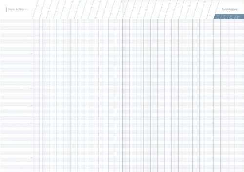 Agenda de Bord Agrafé A4 Clairefontaine 6 Colonnes 72 Pages - Idéal pour le Suivi Scolaire et Professionnel