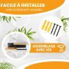 Diealles Shine® Porte-Papier Toilette Mural avec Étagère – Support sans Perçage en Bambou et Acier Inoxydable