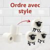 Rolli le Mouton des Toilettes : Lot de 3 Porte-Rouleaux de Papier Toilette Originaux