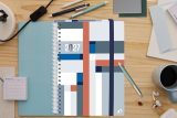 Agenda 2026 Quo Vadis Day 2 Day Recyclé S - Journalier Multilingue Bleu - Couverture Rigide Spiralée - Format A4