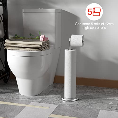Porte Papier Toilette sur Pied en Acier Inoxydable - Design Élégant et Pratique pour Salle de Bain et Cuisine