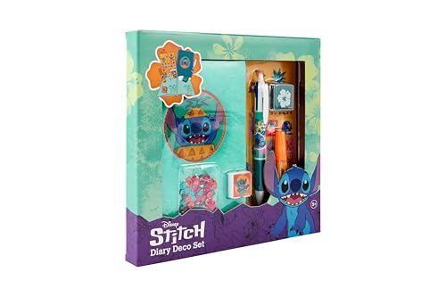Stitch Journal de Bricolage Fluffy pour Enfants - Kit Créatif DIY avec Autocollants, Paillettes et Stylos