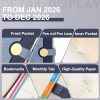 Agenda Scolaire 2026 A5 Journalier - Planificateur Annuel Rigide avec Stylo Bleu
