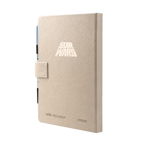 Carnet de notes A5 Star Wars avec Stylo Sabre Laser Lumineux - Luke Skywalker - 196 Pages Pointillées