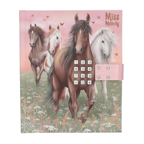 Miss Melody - Journal Intime à Code Chiffré et Musique - 80 Pages Illustrées pour Filles