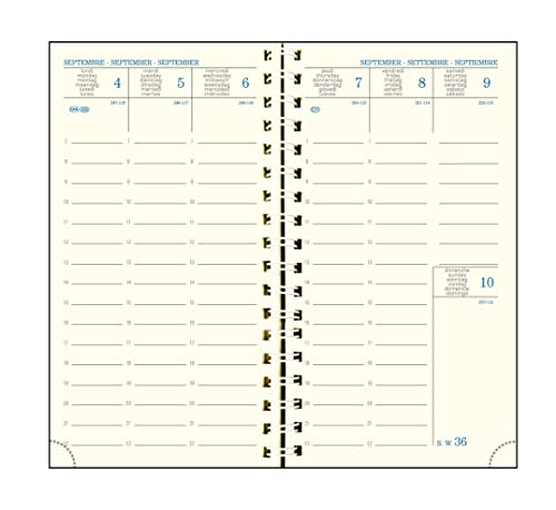 Agenda semainier de poche Exacompta SAD 16S Linicolor Bleu - 9x16 cm - Septembre 2025 à Décembre 2026