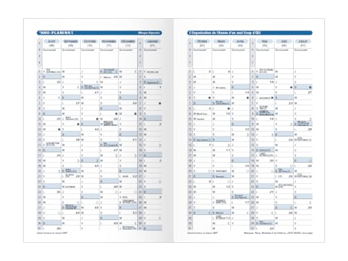 Agenda Scolaire Quo Vadis Club 2025-2026 - Semainier Horizontal Français - 16x24 cm Marron