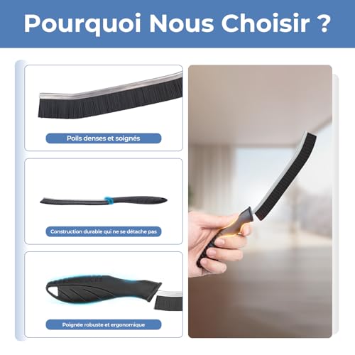 Cleangor Brosse à Joints Ergonomique - Nettoyage Profond pour Carrelage, Cuisine et Salle de Bain