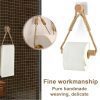 Porte-Papier Toilette Rustique en Corde de Bois - Style Bohème pour Salle de Bain et Cuisine