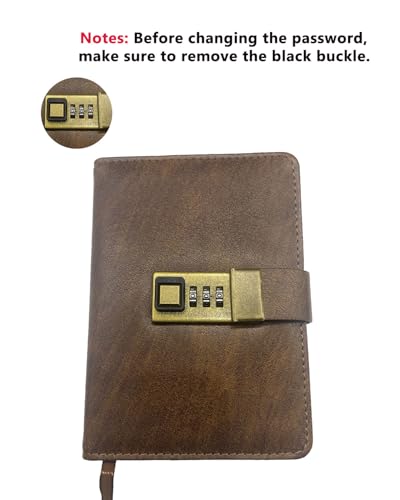 Journal A6 WEMATE avec Serrure - Agenda Vintage Cuir PU, Stylo et Boîte Cadeau - Idéal Hommes et Femmes - Rose Gold - Sécurisez vos Confidences