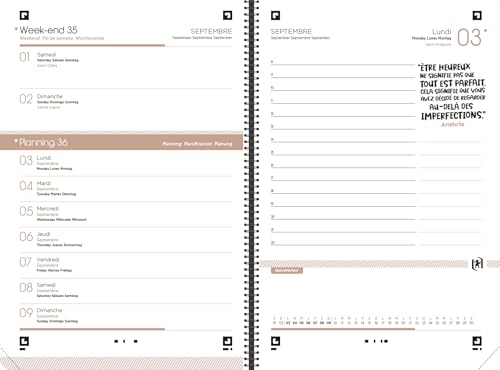 Agenda Oxford Season 12x18cm - 1 Jour par Page, 320 Pages, Septembre 2026 - Septembre 2027