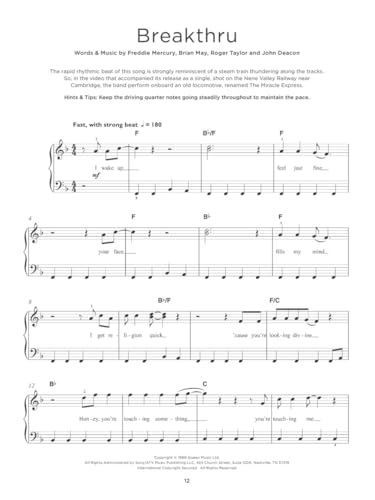 Really Easy Piano: Queen - Partition Facile avec Accords et Paroles
