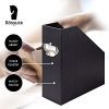 Rössler S.O.H.O. Porte-revues A4 avec poignée Noir - Organisation Élégante pour Bureau et Maison
