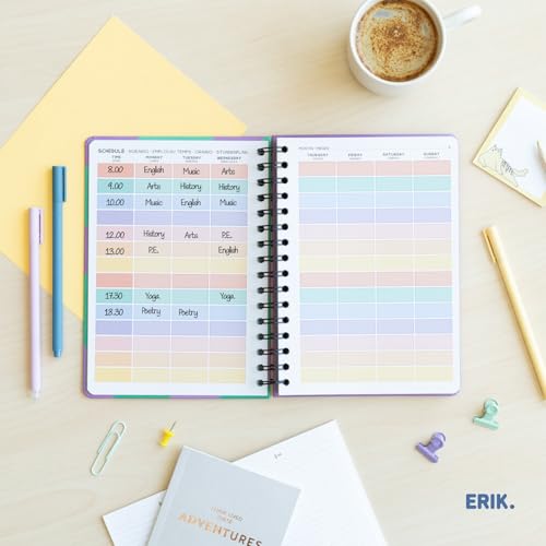 Agenda Scolaire Semainier 2025-2026 Chats A5 - Organisation et Motivation pour Ados