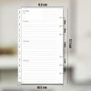 Planificateur Hebdomadaire A6 Personnalisé 2025-2026 : 1 Semaine sur 2 Pages, Notes, Contacts, Papier 100g/m², 95x171mm