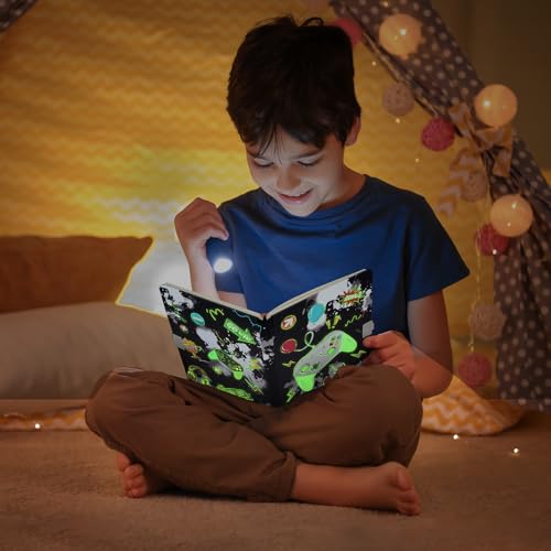 WERNNSAI Journal Intime Lumineux pour Garçon : Carnet Secret avec Clé et Serrure, A5, 160 Pages, Idéal Cadeau 6-12 Ans