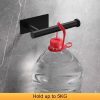 Ibergrif MK34052B : Porte-Papier Toilette Mural Autocollant en Acier Inoxydable 304 - Finition Noir Élégante