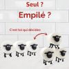 Rolli le Mouton des Toilettes : Lot de 3 Porte-Rouleaux de Papier Toilette Originaux