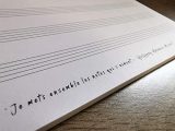 Cahier de Musique Verlaine : 12 Portées, 80 Pages Prédécoupées pour Compositeurs et Musiciens