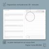 Agenda Journalier A4 POPRUN 2026 - Grand Format, Couverture Rigide, 1 Page par Jour, Vert Pacifique
