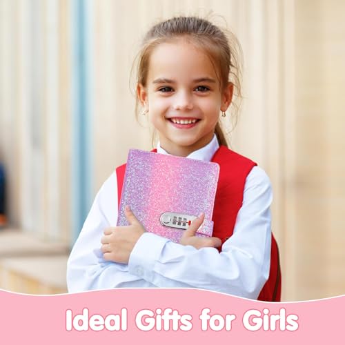 Journal Intime à Cadenas pour Filles 7-13 Ans - Ensemble Complet avec Stylo, Bracelet et Autocollants - Cadeaux Idéaux
